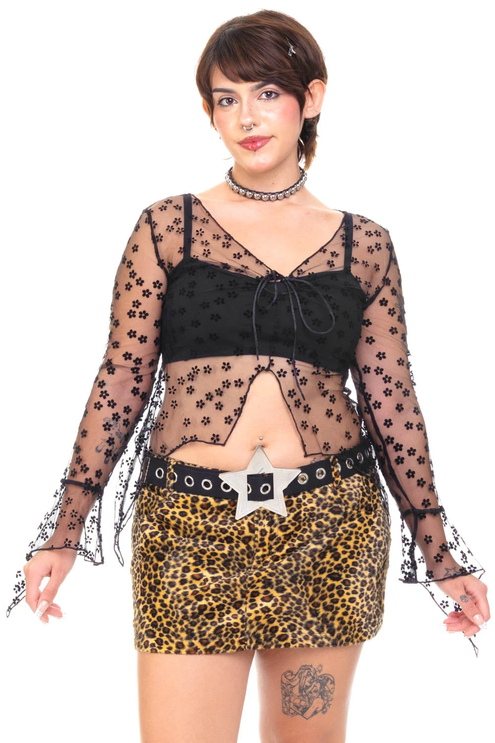 Everything Black Flutter Mesh Top 11 Everything Black Flutter Mesh Top - Image 9