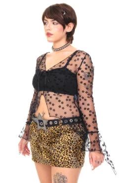 Everything Black Flutter Mesh Top 31 Everything Black Flutter Mesh Top -TUNNEL Vision Outlet 000000nn 9334