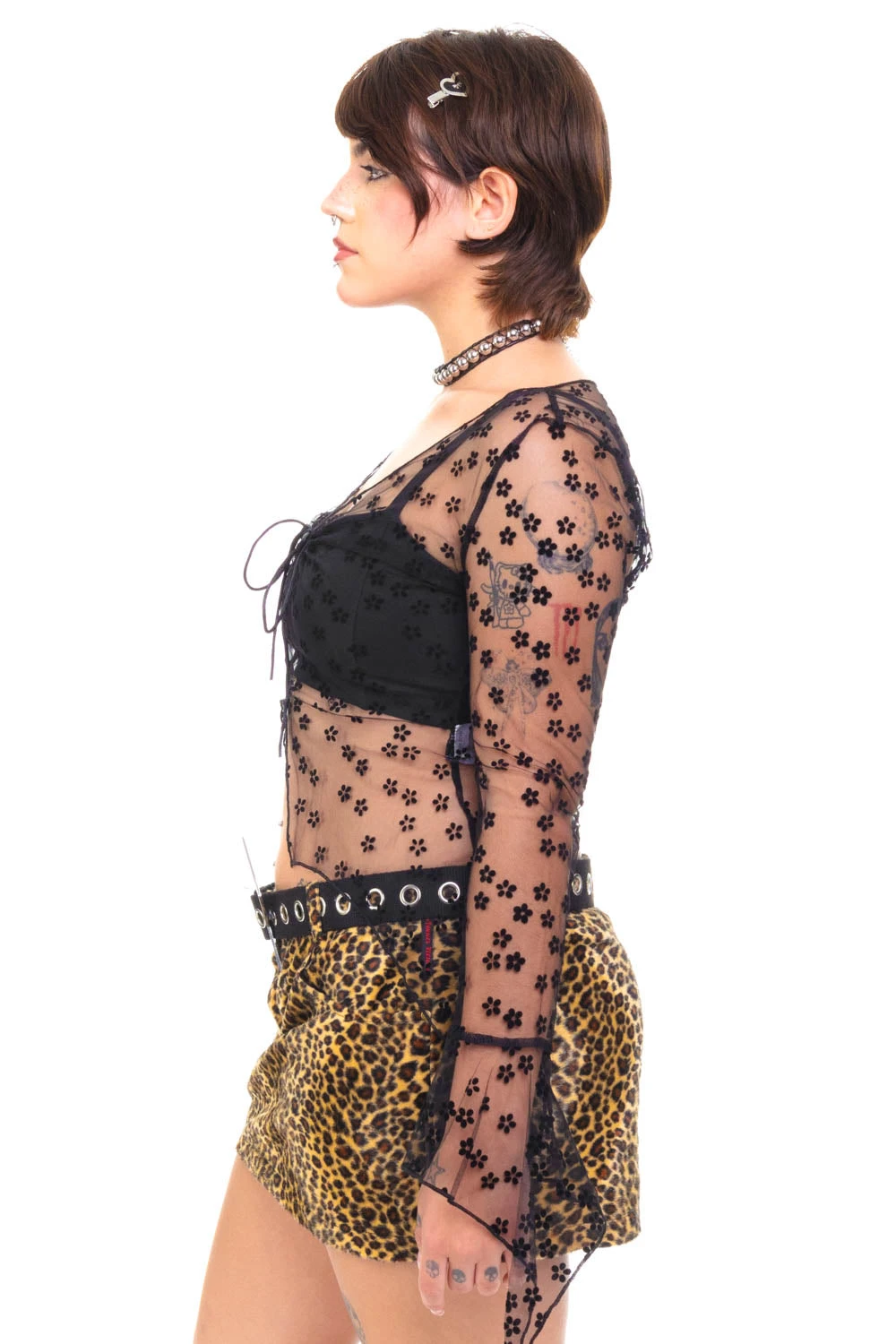 Everything Black Flutter Mesh Top 13 Everything Black Flutter Mesh Top - Image 11