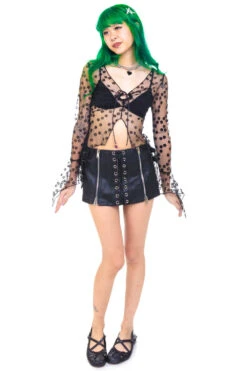 Everything Black Flutter Mesh Top 35 Everything Black Flutter Mesh Top -TUNNEL Vision Outlet 000000nn 9406