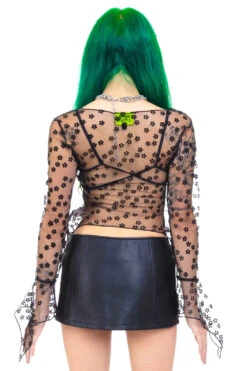 Everything Black Flutter Mesh Top 40 Everything Black Flutter Mesh Top -TUNNEL Vision Outlet 000000nn 9411