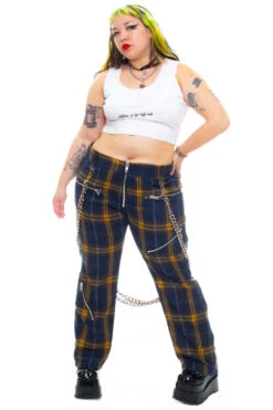 Plaid Poly Chain Bondage Pants -TUNNEL Vision Outlet 256A0128 32426861 fa66 4865 bd02 f0c48725d120