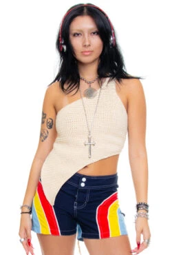 Vintage 90's Toes On The Nose Rainbow Board Shorts - S/M