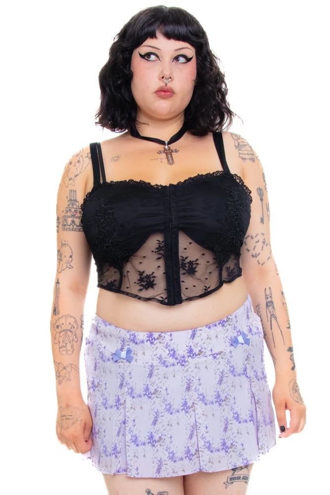 Priscilla Lavender Floral Low-Rise Mini Skirt 20 Priscilla Lavender Floral Low-Rise Mini Skirt - Image 18