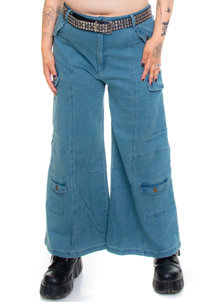 Reggie Blue Denim Cargo Baggies 8 Reggie Blue Denim Cargo Baggies - Image 6