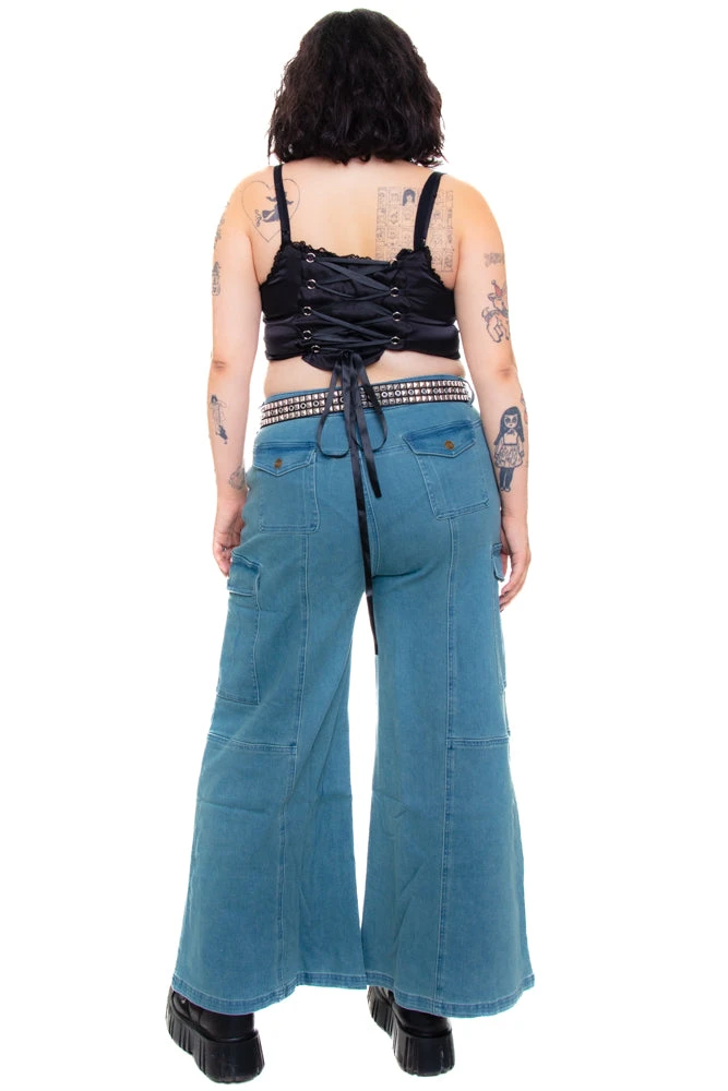 Reggie Blue Denim Cargo Baggies 13 Reggie Blue Denim Cargo Baggies - Image 11