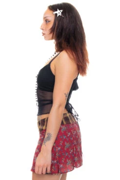 Priscilla Patchwork Low-Rise Mini Skirt -TUNNEL Vision Outlet 256A0292 8762b675 c295 43bb ba6c c45be04bb934