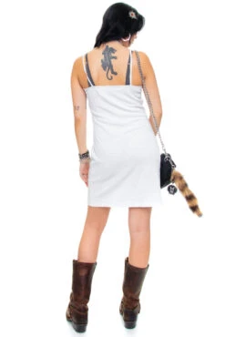 Vintage 90's White Textured Floral Dress - M 14 Vintage 90's White Textured Floral Dress - M -TUNNEL Vision Outlet 256A0464