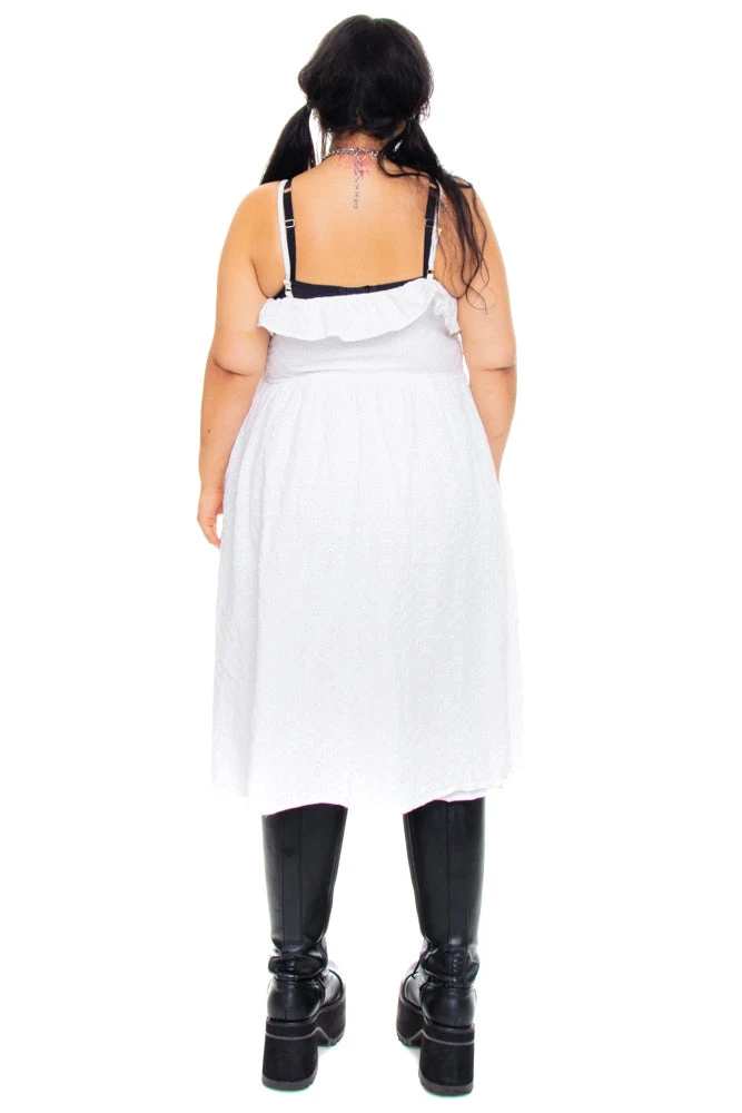 Vintage Y2K Cotton Eyelet Angel Dress - XL 7 Vintage Y2K Cotton Eyelet Angel Dress - XL - Image 5