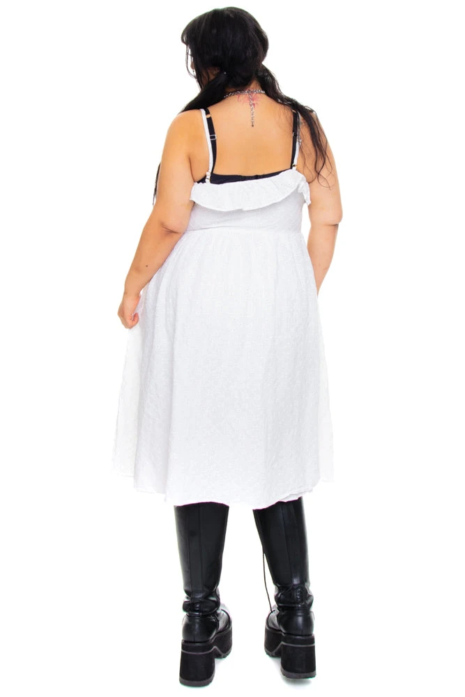 Vintage Y2K Cotton Eyelet Angel Dress - XL 8 Vintage Y2K Cotton Eyelet Angel Dress - XL - Image 6