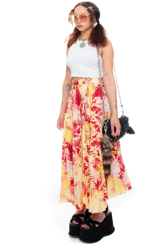 Vintage Y2K Vacation Pleated Maxi Skirt - XS/S 4 Vintage Y2K Vacation Pleated Maxi Skirt - XS/S - Image 2