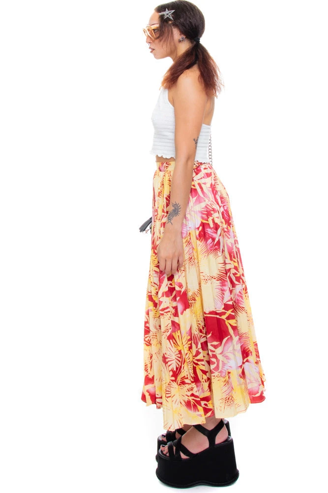 Vintage Y2K Vacation Pleated Maxi Skirt - XS/S 10 Vintage Y2K Vacation Pleated Maxi Skirt - XS/S - Image 8