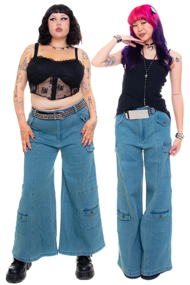 Reggie Blue Denim Cargo Baggies 3 Reggie Blue Denim Cargo Baggies