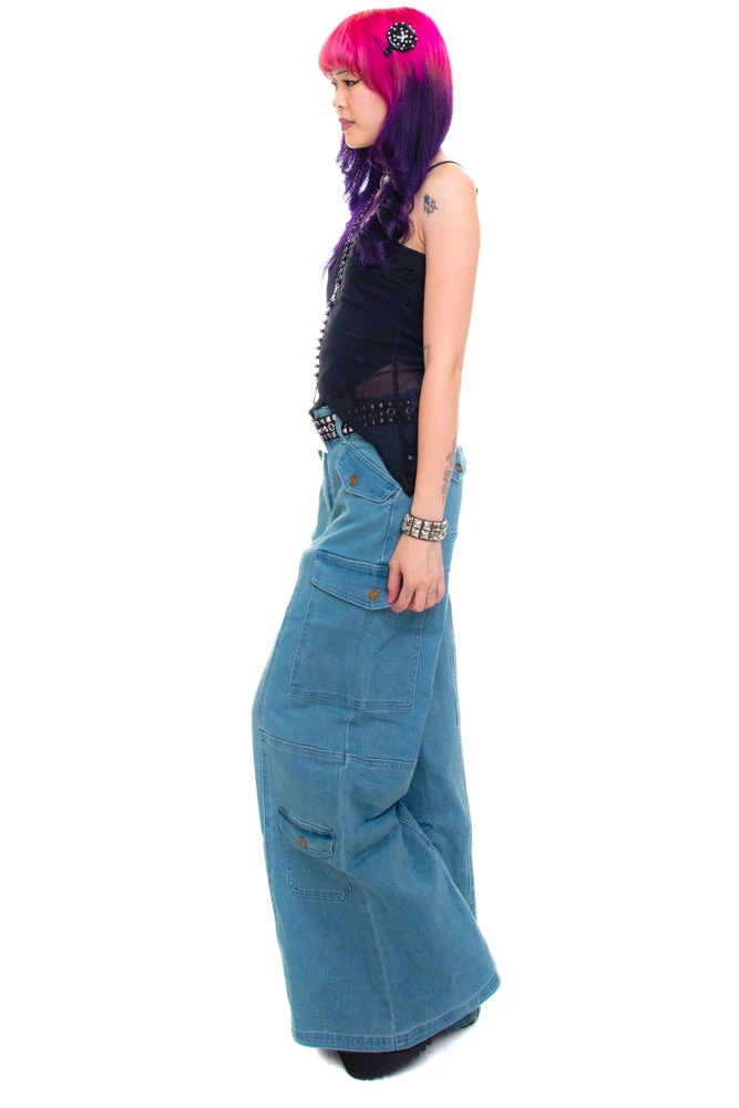 Reggie Blue Denim Cargo Baggies 17 Reggie Blue Denim Cargo Baggies - Image 15