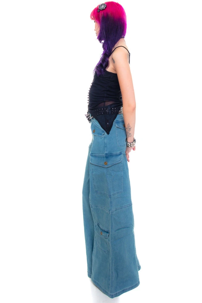 Reggie Blue Denim Cargo Baggies 19 Reggie Blue Denim Cargo Baggies - Image 17