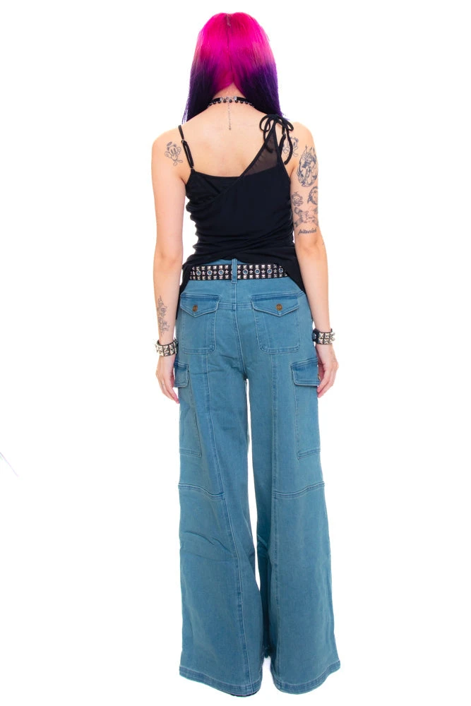 Reggie Blue Denim Cargo Baggies 20 Reggie Blue Denim Cargo Baggies - Image 18