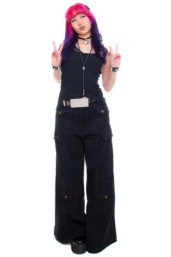 Reggie Black Denim Cargo Baggies 20 Reggie Black Denim Cargo Baggies -TUNNEL Vision Outlet 256A0706