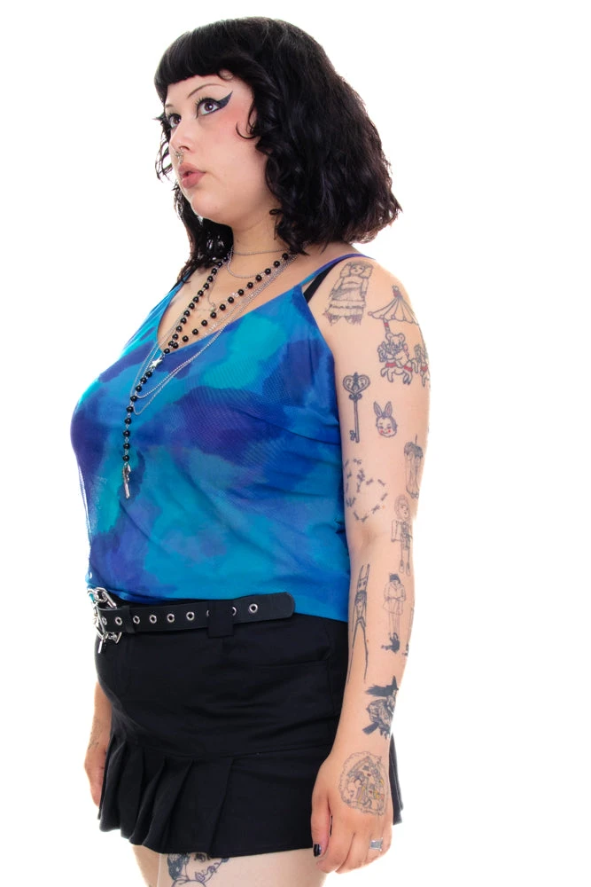 Vintage 90's Blue Retro Lava Tank - L/XL 4 Vintage 90's Blue Retro Lava Tank - L/XL - Image 2