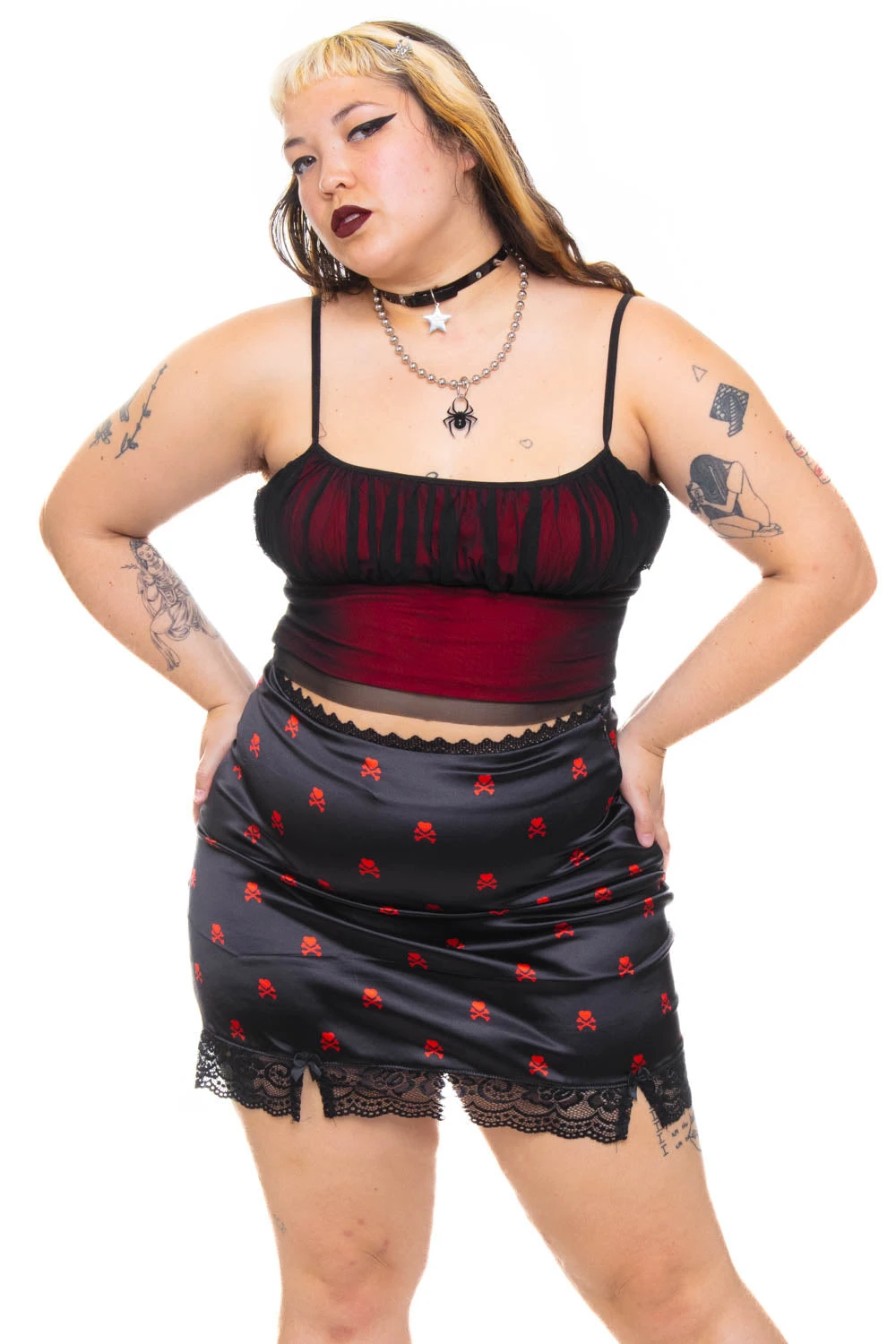 Kiki Heart Crossbones Lace-Trim Mini Skirt 21 Kiki Heart Crossbones Lace-Trim Mini Skirt - Image 19