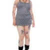 Vintage 80's Black & White Striped Micro Mini Dress - XL/2X 1 Vintage 80's Black & White Striped Micro Mini Dress - XL/2X -TUNNEL Vision Outlet 256A0930