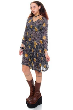 Vintage 90's Floral Rayon Chiffon Dress - XS/S 10 Vintage 90's Floral Rayon Chiffon Dress - XS/S -TUNNEL Vision Outlet 256A1058