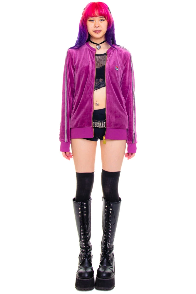 Vintage Y2K Fila Velveteen Track Jacket - One Size Fits Many 5 Vintage Y2K Fila Velveteen Track Jacket - One Size Fits Many - Image 3