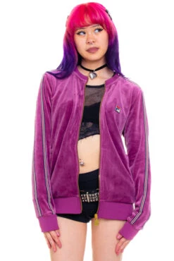 Vintage Y2K Fila Velveteen Track Jacket - One Size Fits Many