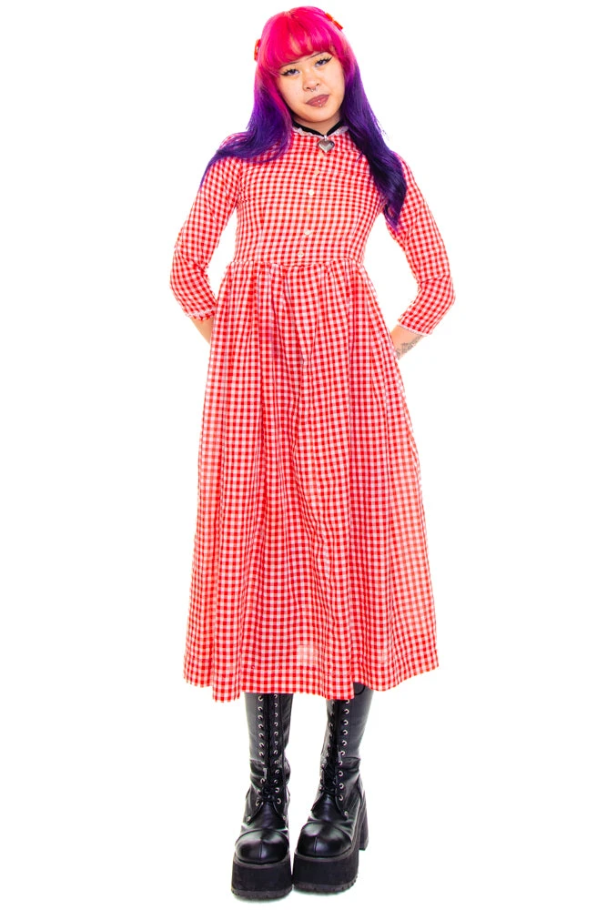 Vintage 70's Raggedy Anne Gingham Dolly Dress - XS 3 Vintage 70's Raggedy Anne Gingham Dolly Dress - XS