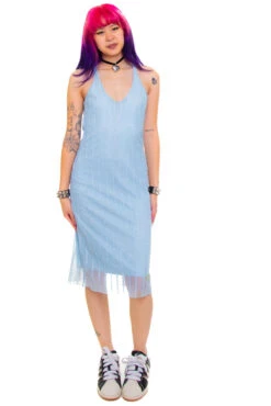 Vintage 90's Baby Blue Midi Dress - XS/S