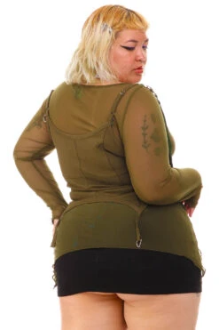 Gish Olive Convertible 3-in-1 Layered Top -TUNNEL Vision Outlet 256A1422 ada312fe c733 4778 815a d8406536fe22