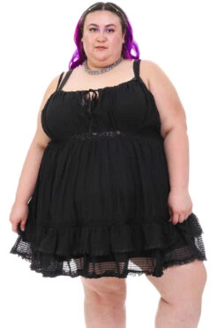 Baby Dolly Black Mini Dress -TUNNEL Vision Outlet 256A5266