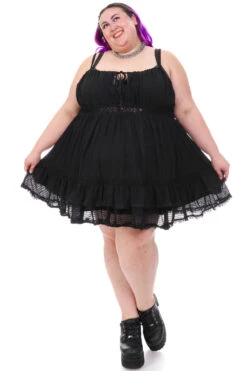 Baby Dolly Black Mini Dress -TUNNEL Vision Outlet 256A5267