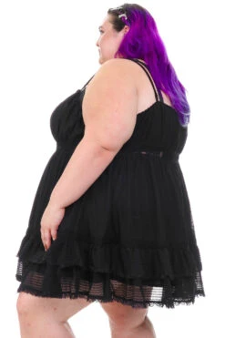 Baby Dolly Black Mini Dress -TUNNEL Vision Outlet 256A5269