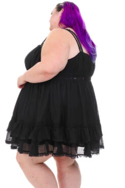 Baby Dolly Black Mini Dress -TUNNEL Vision Outlet 256A5270