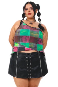 Disco Grid Print Criss-Cross Layer Top -TUNNEL Vision Outlet 256A5326 068322aa c5aa 4488 8b23 b2c9afd8815c