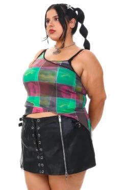 Disco Grid Print Criss-Cross Layer Top -TUNNEL Vision Outlet 256A5330 ce5ec8aa 332f 4ae1 9ded 838f0d50d224