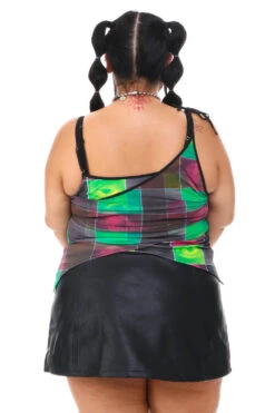 Disco Grid Print Criss-Cross Layer Top -TUNNEL Vision Outlet 256A5332 3a9494e9 0e48 48f5 971d a1bedf34e35d