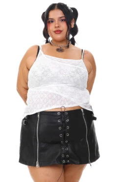 Disco White Lace Criss-Cross Layer Top -TUNNEL Vision Outlet 256A5518 2 6bdfe048 bfd9 4abb 8410 1968471a4fc4