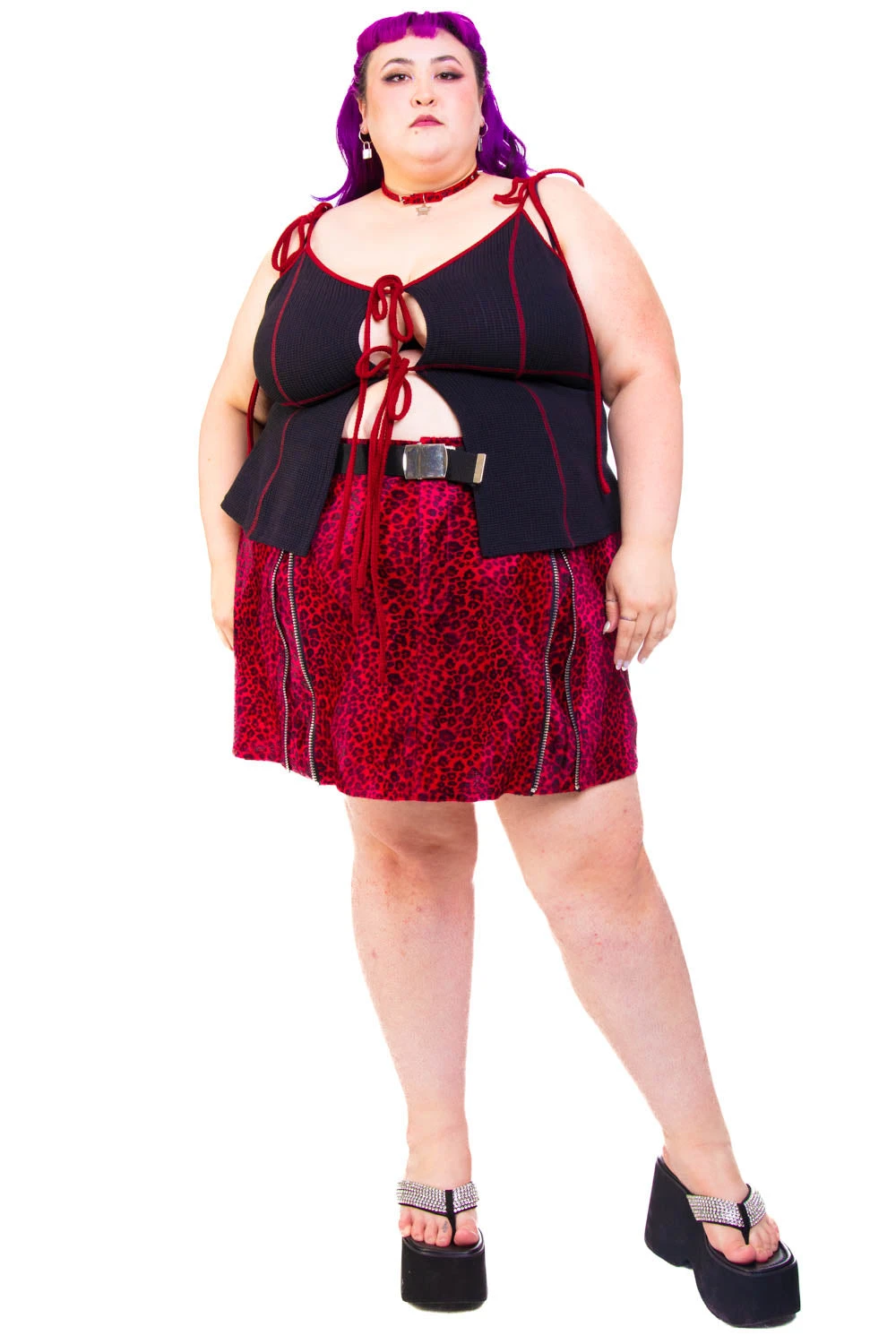 Black Thermal Tabby Tie Top 17 Black Thermal Tabby Tie Top - Image 15