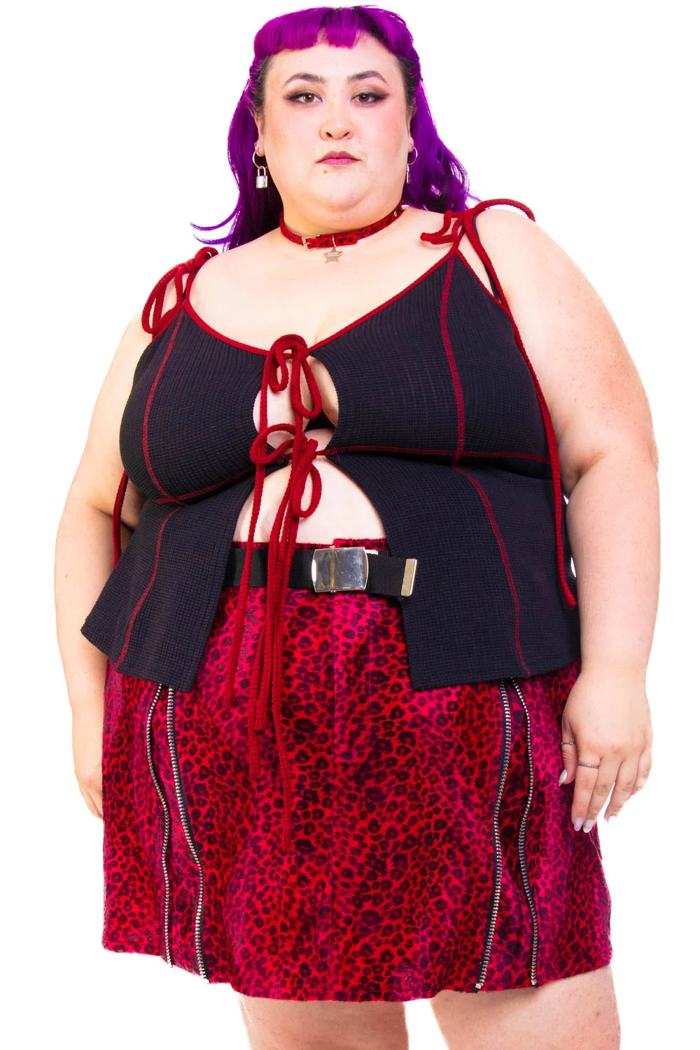 Black Thermal Tabby Tie Top 18 Black Thermal Tabby Tie Top - Image 16