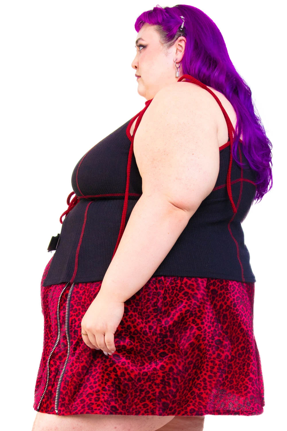 Black Thermal Tabby Tie Top 20 Black Thermal Tabby Tie Top - Image 18