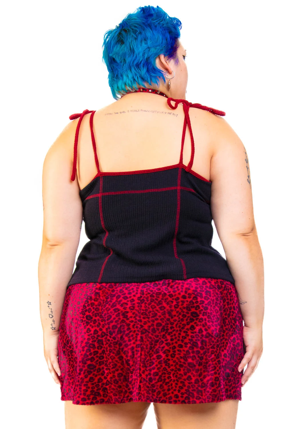 Black Thermal Tabby Tie Top 9 Black Thermal Tabby Tie Top - Image 7