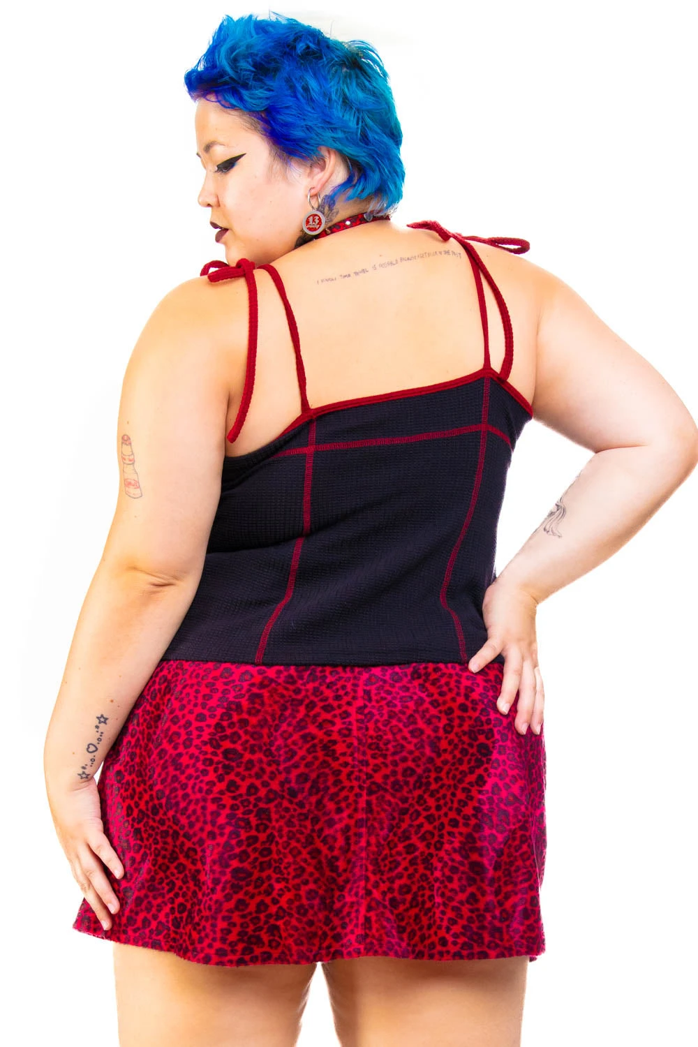 Black Thermal Tabby Tie Top 10 Black Thermal Tabby Tie Top - Image 8