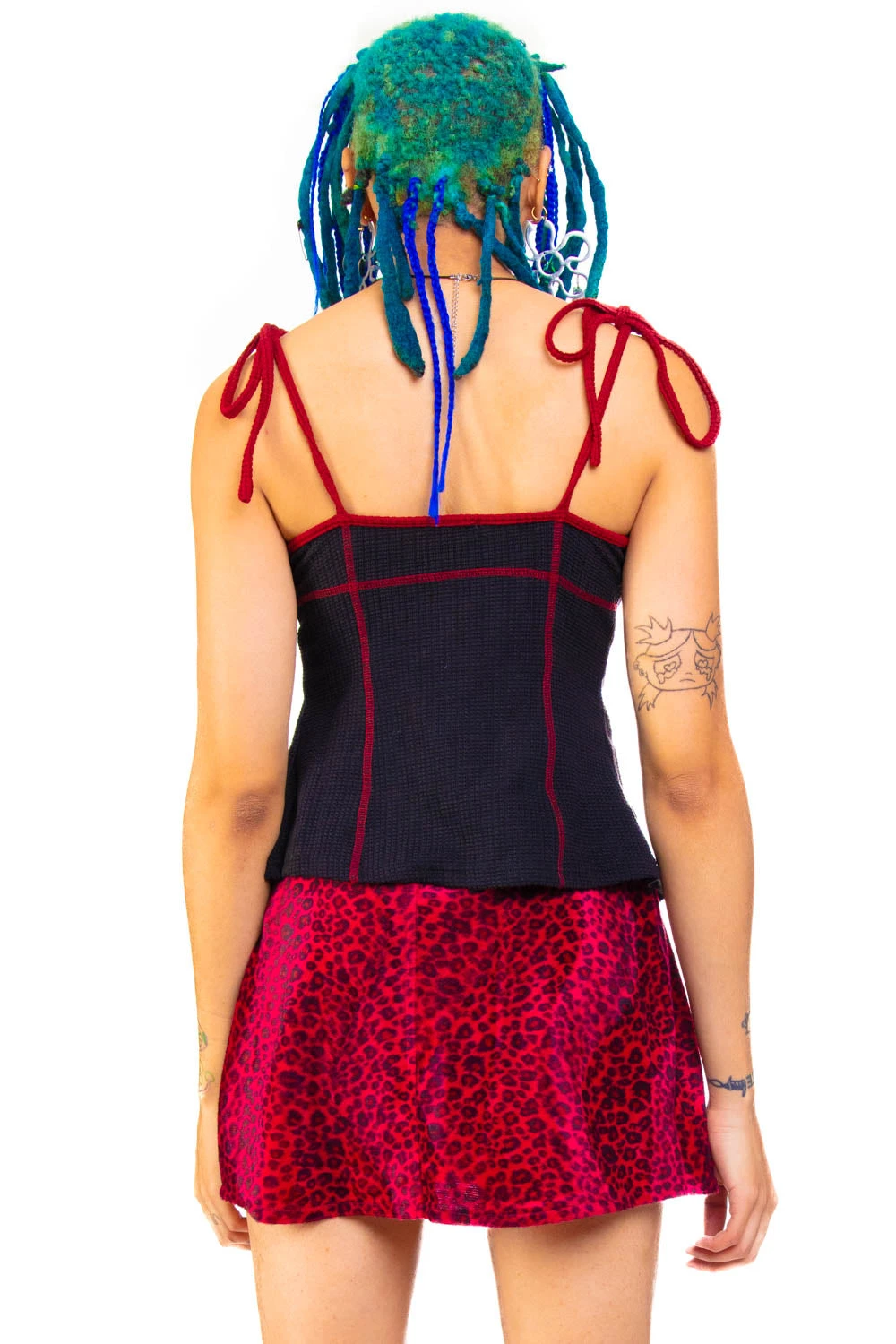 Black Thermal Tabby Tie Top 15 Black Thermal Tabby Tie Top - Image 13