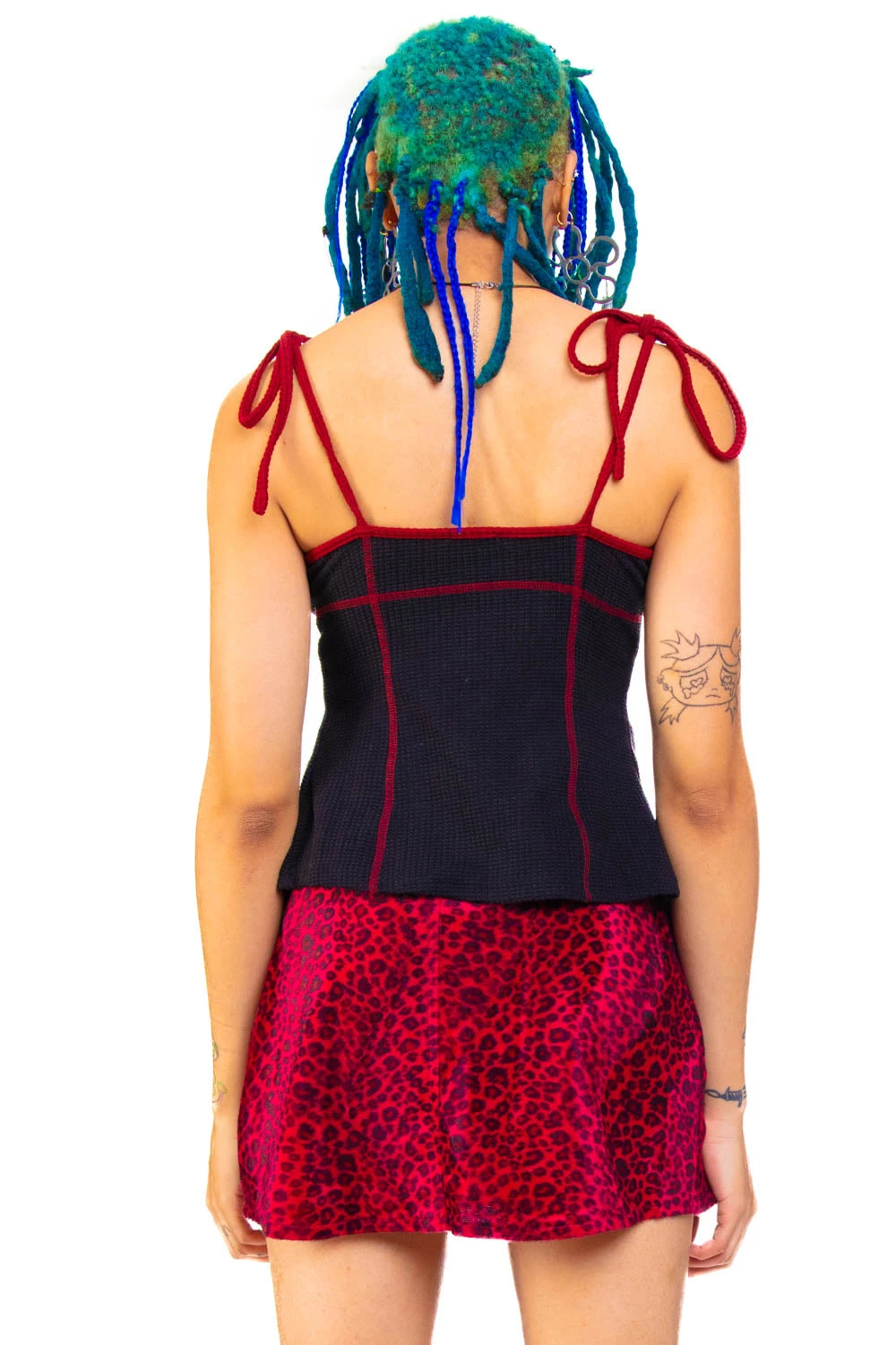 Black Thermal Tabby Tie Top 16 Black Thermal Tabby Tie Top - Image 14