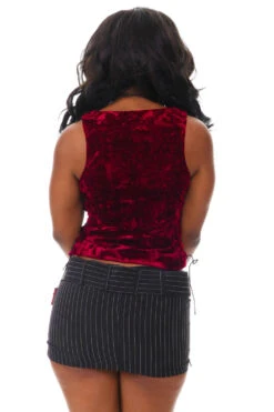 Evie Burgundy Velvet Lace-Up Top 41 Evie Burgundy Velvet Lace-Up Top -TUNNEL Vision Outlet 256A5993 9ad7e9de ed6f 45b4 87fb 7235700ace52