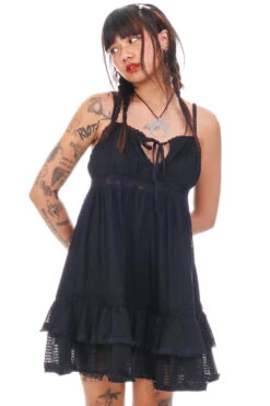 Baby Dolly Black Mini Dress -TUNNEL Vision Outlet 256A6006