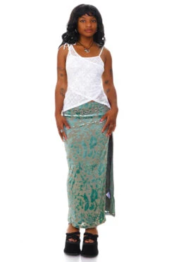 Siren Sage Green High Slit Skirt 29 Siren Sage Green High Slit Skirt -TUNNEL Vision Outlet 256A6058 48e17eac f6be 4e9e 831a 81d709328240