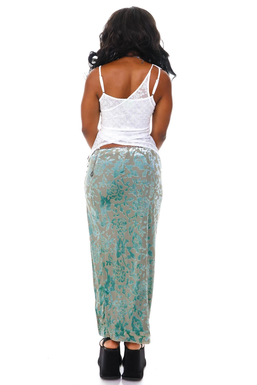 Siren Sage Green High Slit Skirt 13 Siren Sage Green High Slit Skirt - Image 11