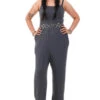 Vintage Y2K Grey Knit Jumpsuit - S